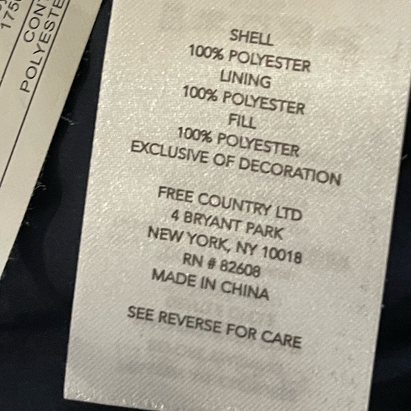 Free Country Men’s Winter Hooded Two Toned Coat Size Small - Picture 5 of 8